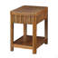 Table de bout rectangulaire 25 po avec tablette de rangement, canapé, table d'appoint et pieds en bois massif pour le salon, la chambre à coucher et le bureau-1723952226