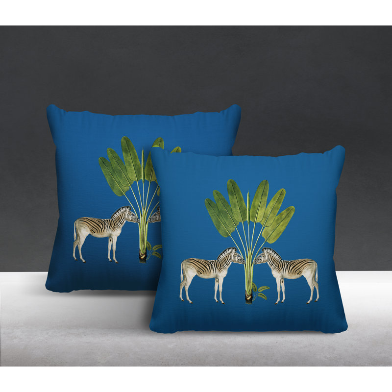 Housse et insert de coussin carré intérieur / extérieur , L 17 po x H 17 po, Turquoise
