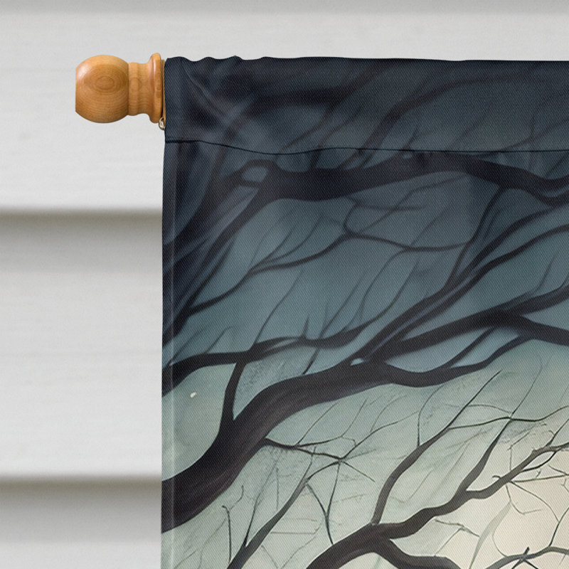Drapeau teckel de la maison d'Halloween effrayant