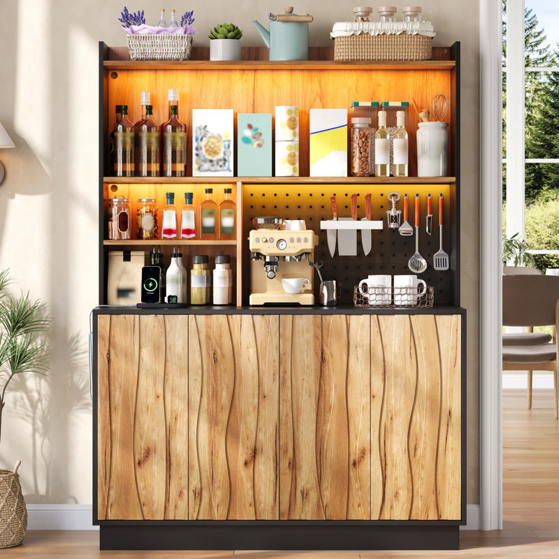 160cm Kitchen Pantry, Natural
