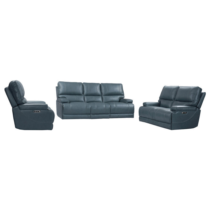 Adlan 3 - Piece Living Room Set, Verona Azure