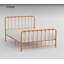 Lit plateforme en métal à finition orange grand lit 1pc, lit dans une boîte-1909862336