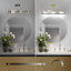 Applique murale à DEL à 3 lumières en nickel brossé pour salle de bain, avec 5 couleurs de lumière sélectionnables (5CCT) et têtes rotatives à 350°-1432835403-1432835414