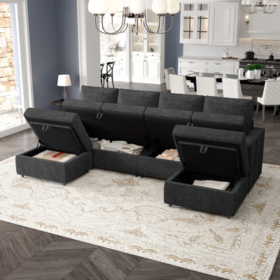 Rafael 4-Seater Modular Sofa Couch Upholstered Storage Sectional Sofa