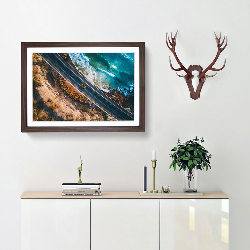 Driving - Picture Frame Graphic Art Print, Walnut Framed, 27cm H x 36cm W x 2cm D