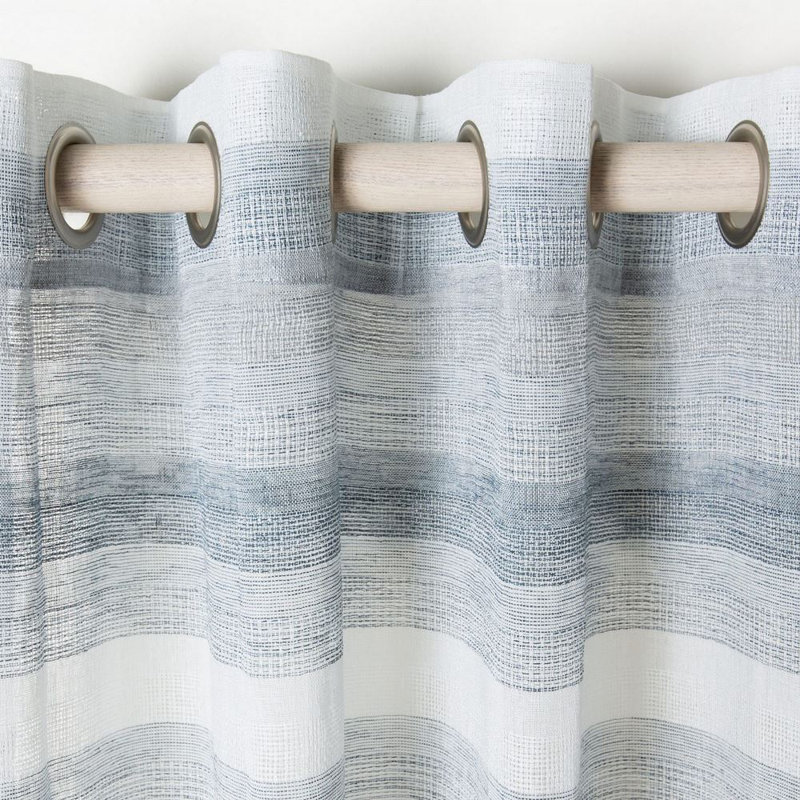 Ribeiro Semi Sheer Curtain Single Panel, 52" W x 84" L, Gray