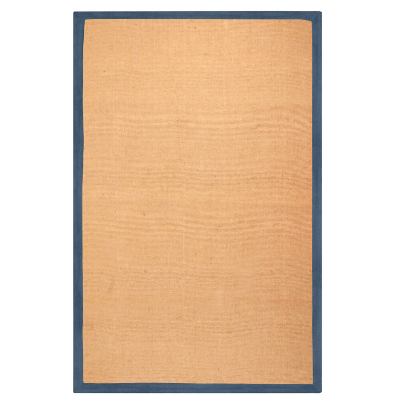 Malden 100% Natural Jute Handwoven Flatweave Indoor Area Rug with Non-Slip Rubber Backing, Rectangle 5' x 8'