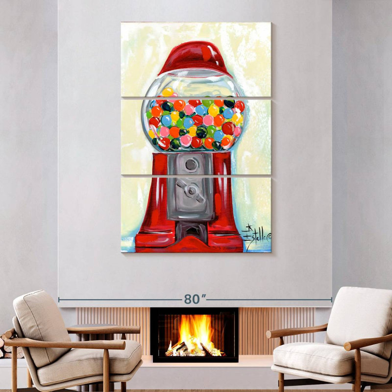 Yarlin Bubblegum Machine, 74" H x 48" W