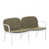 Coussin vert / cadre blanc