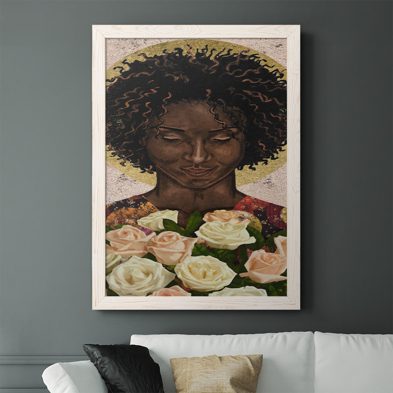 Méditation I - Cadre photo unique imprimé sur bois, Blanc, H 37,5 po x l 27,5 po x P 1 po