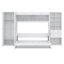 Lit escamotable double, lit escamotable en bois avec placard, tiroirs et tablettes
