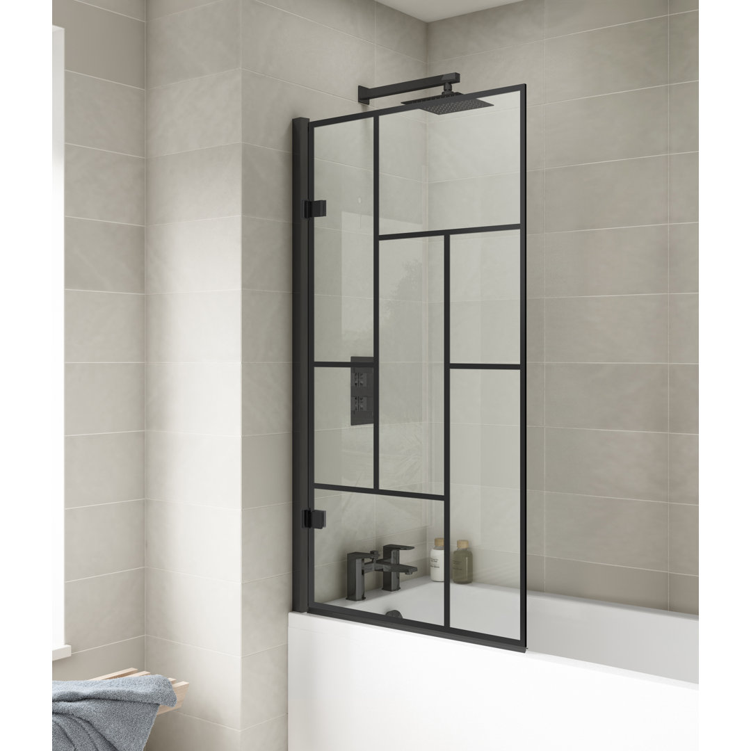830mm W x 1520mm H Framed Tub Door with Pattern Glass