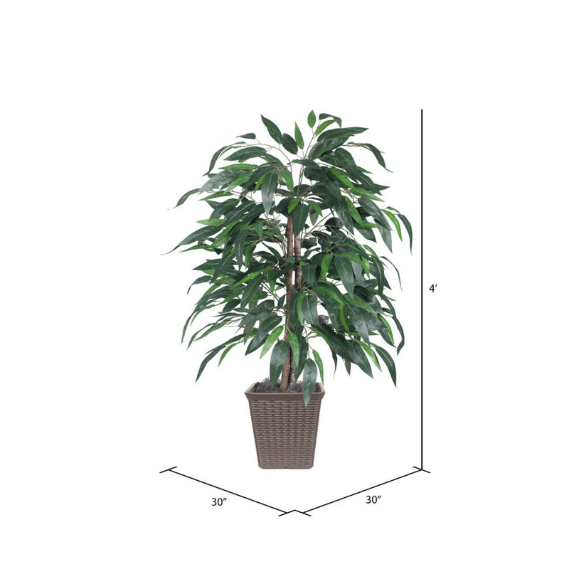 Mangue artificielle en pot 48 ", Brun