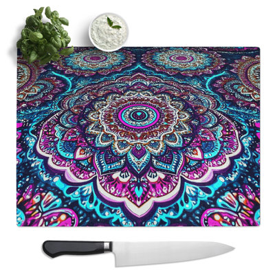 Wonderful Mandala Vol.1  Glass Chopping Board