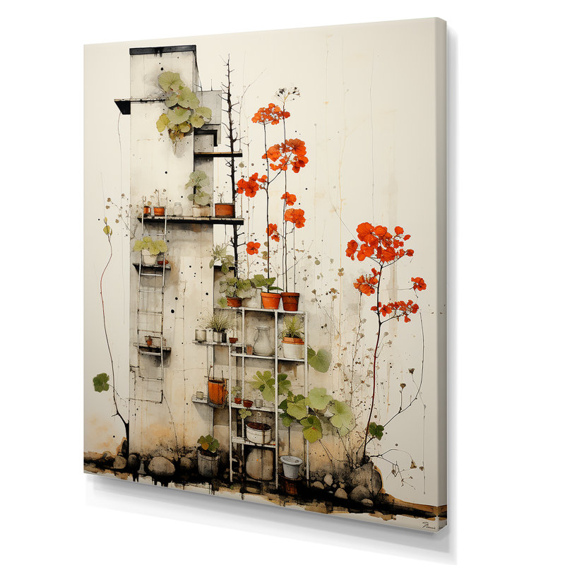 Minimalisme botanique Jungle Towers I - art mural tours, Toile tendue, H 44 po x l 34 po x P 1,5 po