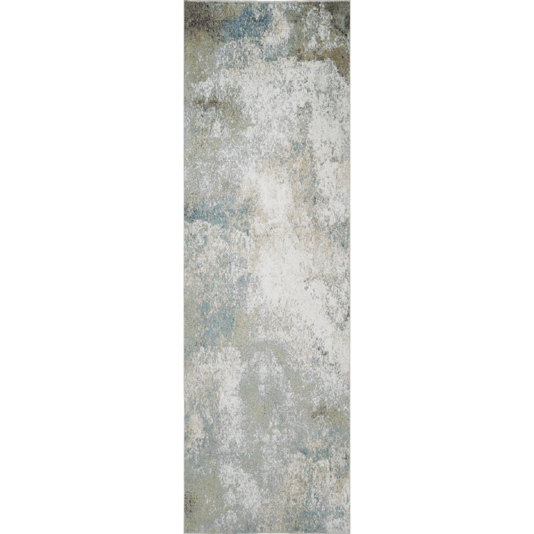 Machine Washable Henry Green/Ivory Rug