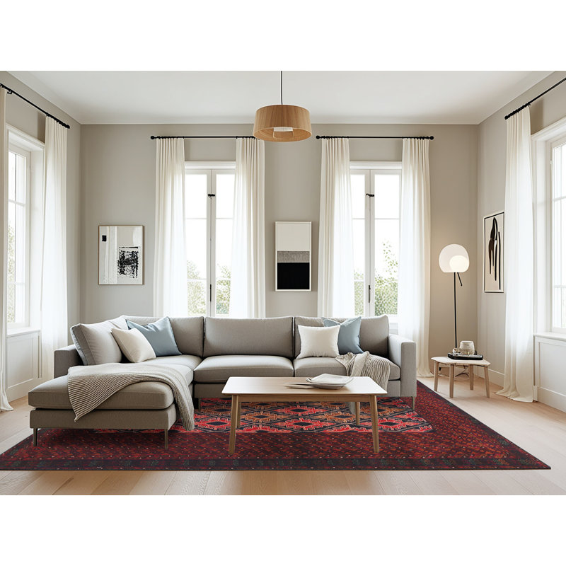 Tapis rouge à motif sud-ouest, Rectangle 8 pi x 10 pi