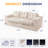 Boneless 3 Seater Couch For Living Room, Boneless Couch With Tufted Cushion & Backrest, Upholstered Floor Sofa With Armrests-117243848