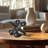  Pellegrin 9" Ceramic Decorative Black Jacks Decor Sculpture-2040007779