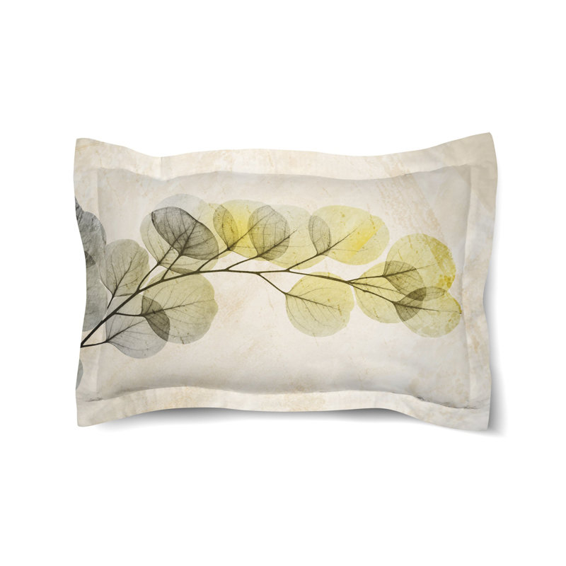 Smoky X-Ray of Eucalyptus Leaves Neutral Cotton Piece Sham