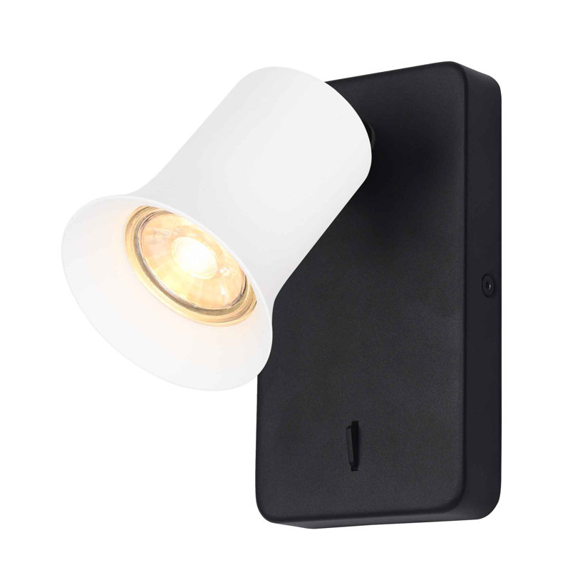 Siddon Flush Mount, Black, White