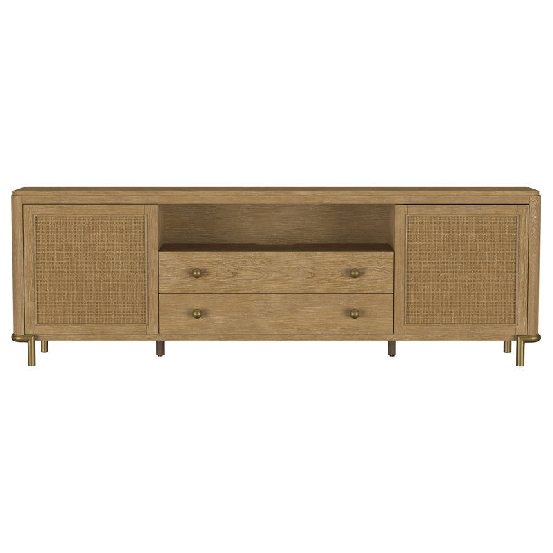 Meuble télé Arini Rattan Cane, Sable lavé