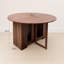 Table de salle à manger ronde à abattants rabattable avec conception convertible peu encombrante pour les petits appartements et une utilisation multifonctionnelle (table sans chaise)