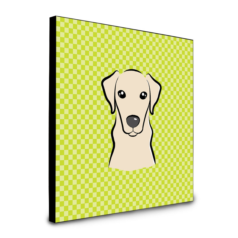 Panneau mural d’art Dungorbery, Vert, Labrador beige