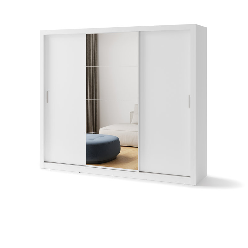 2 Door Sliding Wardrobe, White