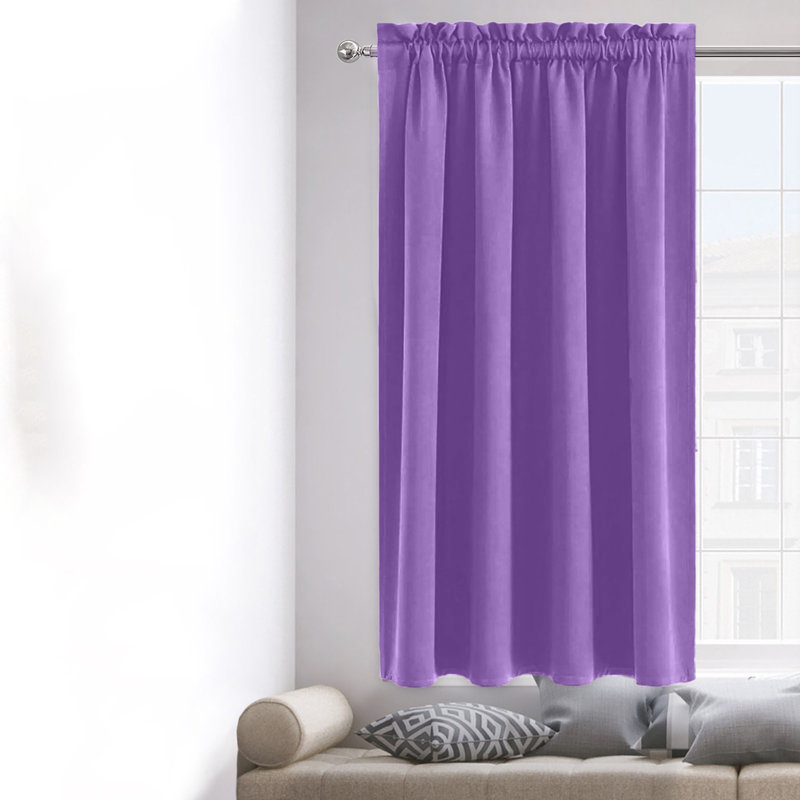 Rideaux en soie de couleur unie et isolant pour la chambre à coucher et la cuisine à économie d'énergie kbndieu, Mauve