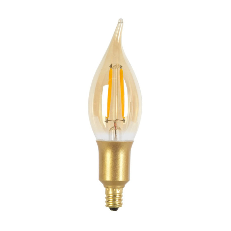 40 Watt Equivalent, CA11 LED, Dimmable Light Bulb, Warm White (2200K) Standard Base