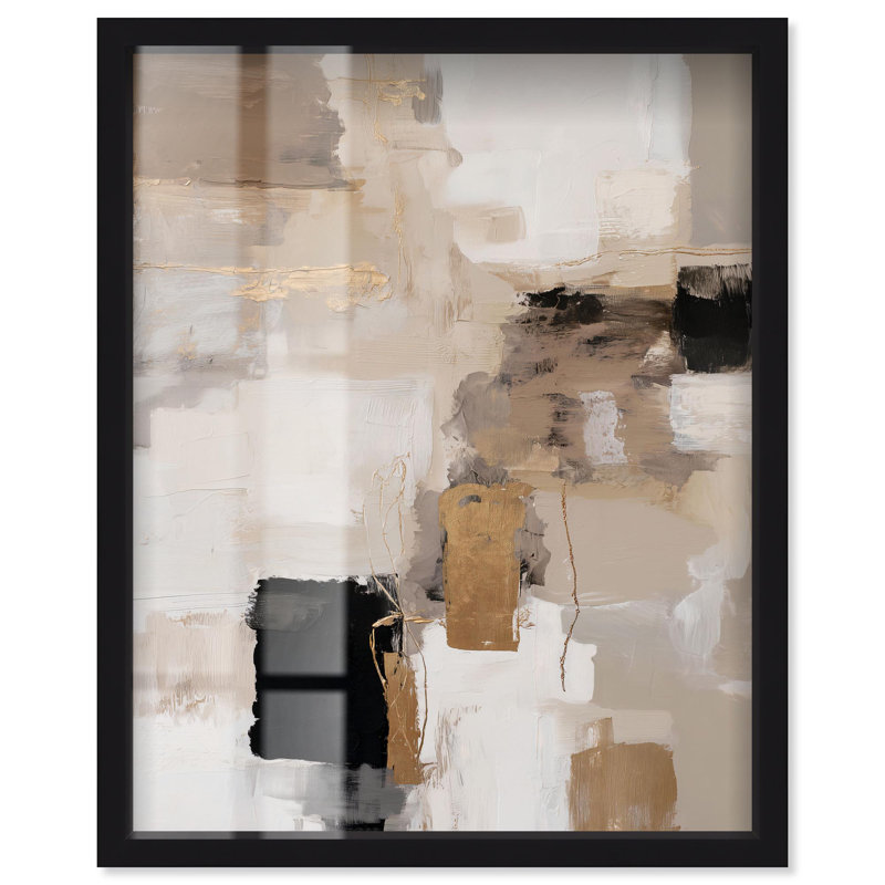 «Urban Contrast II Shadowbox Print Neutral Boho Art» par Art Remedy, H 21 po x l 17 po, Noir