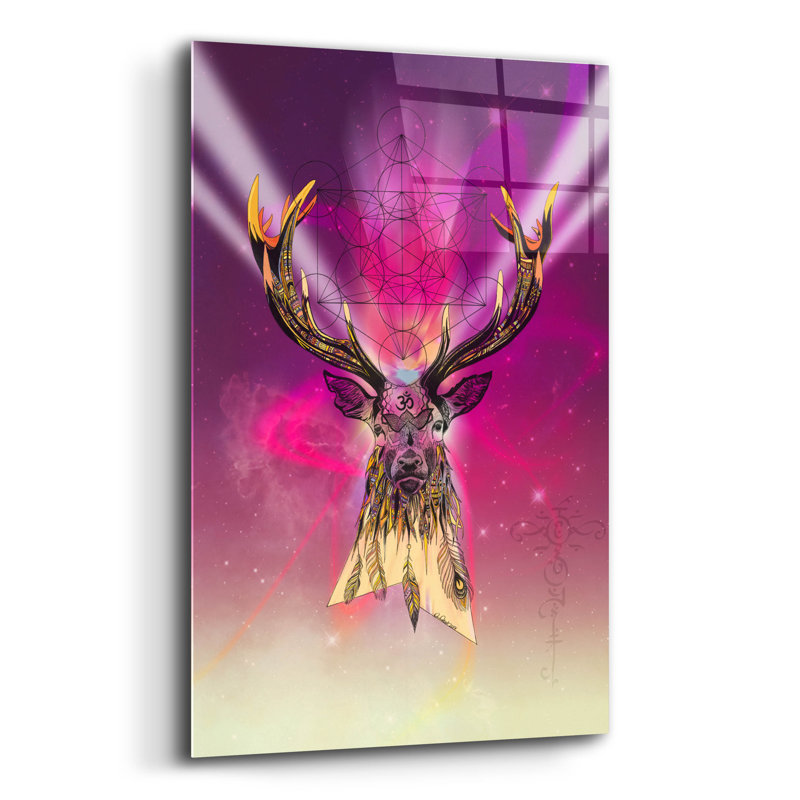 " Cosmic Stag " by Karin Roberts, 24" H x 16" W x 0.2" D