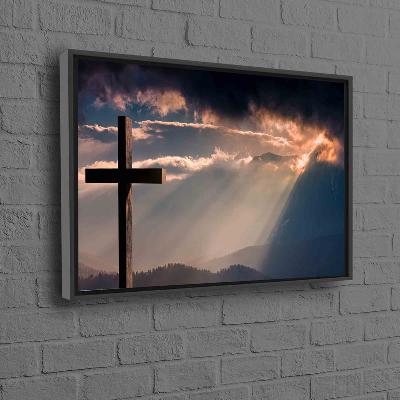 Print on Canvas, 25 cm H x 35 cm W, Black Floater Framed