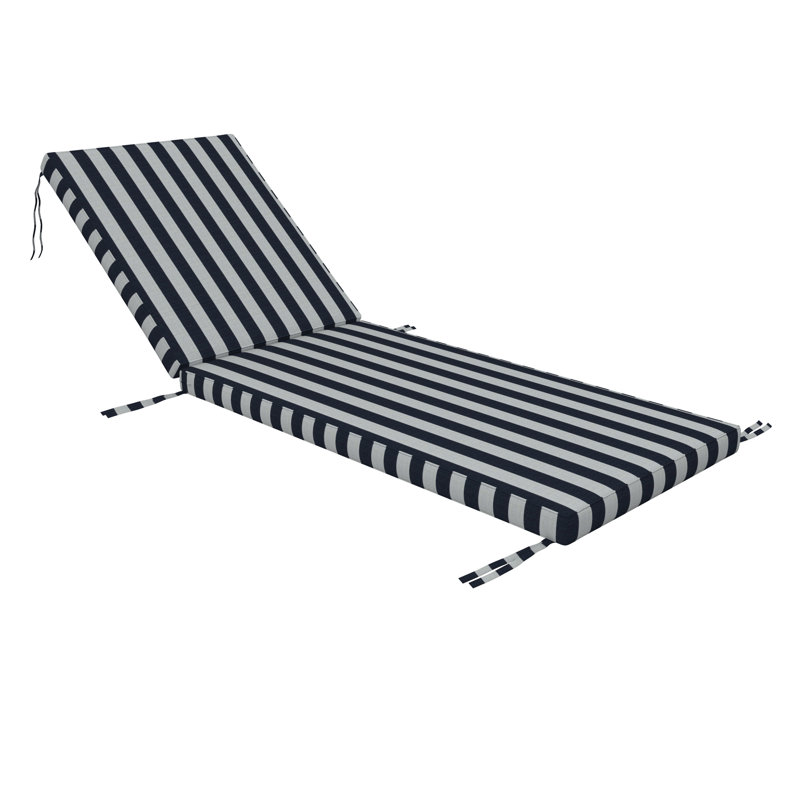 Outdoor Chaise Cushion With Sunbrella Fabric, 24" W x 73" D, Sunbrella® Expressive Mist