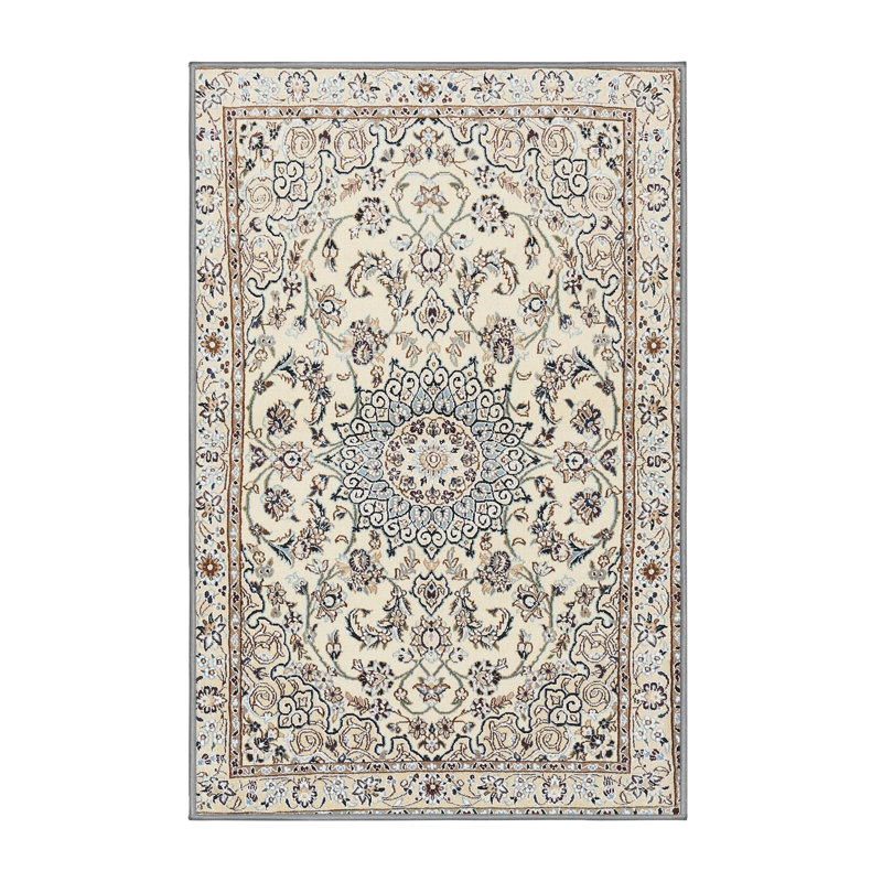 Tapis traditionnel beige / gris Guild, Rectangle 5 pi x 7 pi