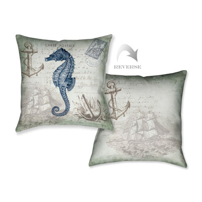 Coussin décoratif hippocampe Seaside
