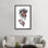 Impression sur toile, "momento mori punk ii" floral crâne series