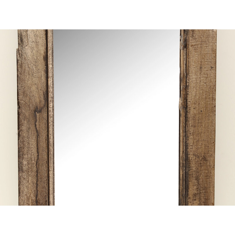 Wood Flat Wall Mirror