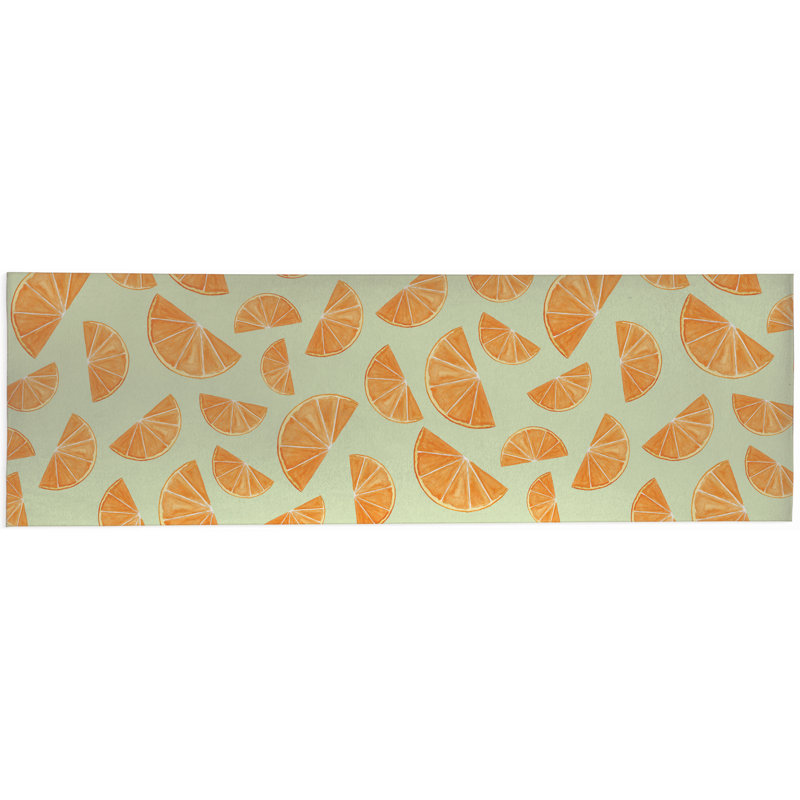 Summer Oranges Outdoor Rug, Runner 2'6" x 8'