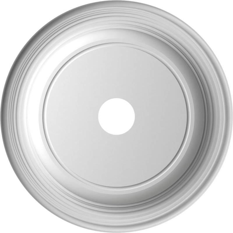 Traditional Traditional Thermoformed PVC Ceiling Medallion, Aged Dark Steel, 22" H x 22" W x 1.5" D