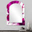 Ancien mystère in Viva Magenta II - miroir mural décoratif à encre liquide asymétrique, miroir arche moderne, impression d'art en métal-113733441