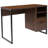 Henny Rustic Coffee Wood Grain Finish Computer Desk with Metal Frame