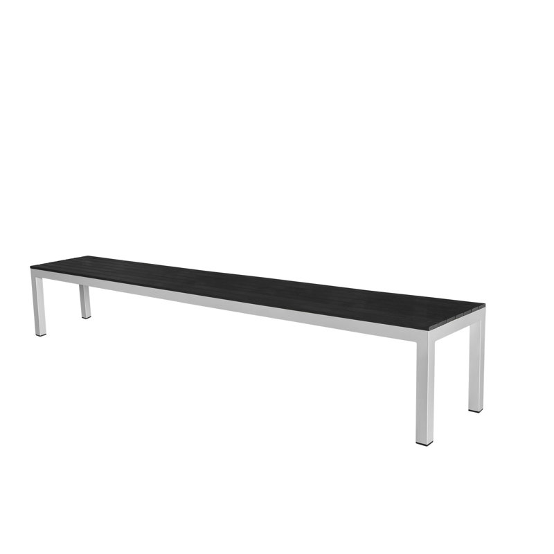 Banc de pique-nique en aluminium Vienna Backless, H 18 po x l 120 po x P 19 po, Espresso