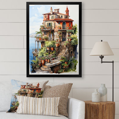 «Italian Village Charm I», art mural Italie