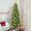 Arbre de Noël avec pointes et lumières à DEL blanc chaud, branches mixtes en PVC + PE, structure à charnières pour une installation facile-1678197963