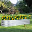 Lit de jardin surélevé galvanisé argent-108830268