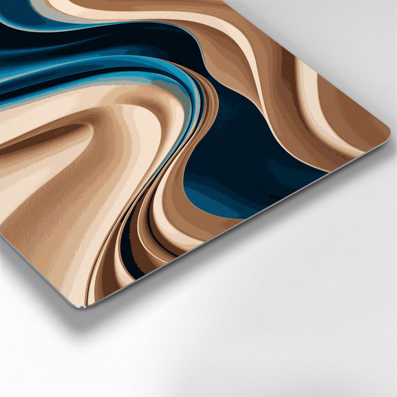 Gradient Abstract 93, art mural en métal bleu, H 11 po x l 14 po