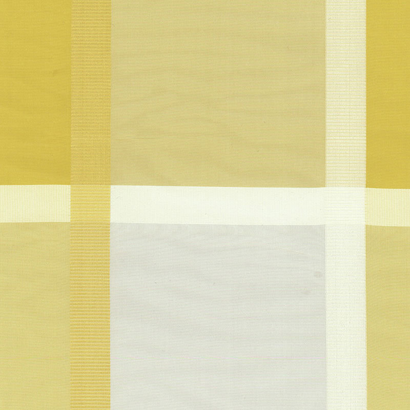 Surat Silk Plaid Fabric, Jonquil