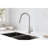 Kitchen Faucet With Pull Down - 360 Rotating Nozzle For Effortless Water Flow, Single Handle Temperature And Flow Management, Corrosion Coating Pull-Down Spray Head-1094926133